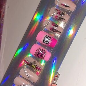 Pink and Nude Gucci Nail Set